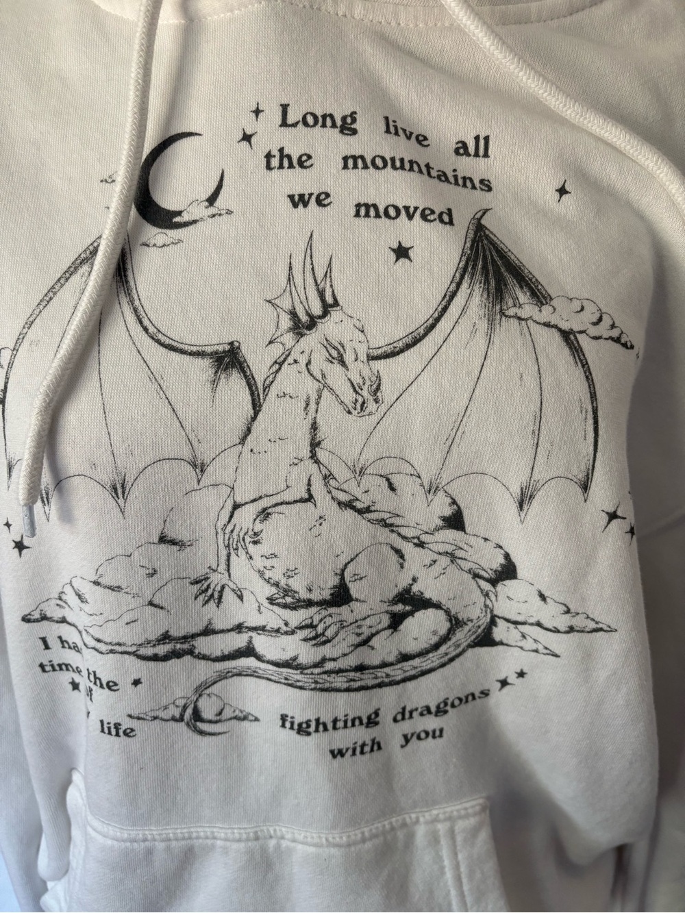 Taylor Swift Long Live white hoodie dragón graphic size M - Picture 2 of 4
